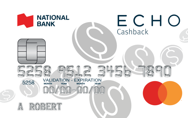 Comment procéder pour faire une demande de la carte National Bank ECHO Cashback Mastercard ?